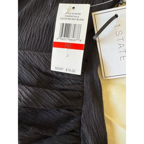 1.State Twist Black Dress XS New With Tags - Picture 4 of 7